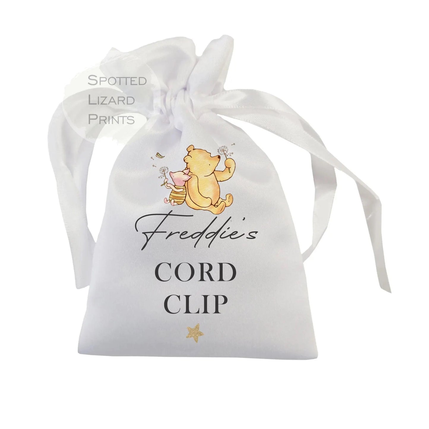 Baby hospital tag keepsake bag.