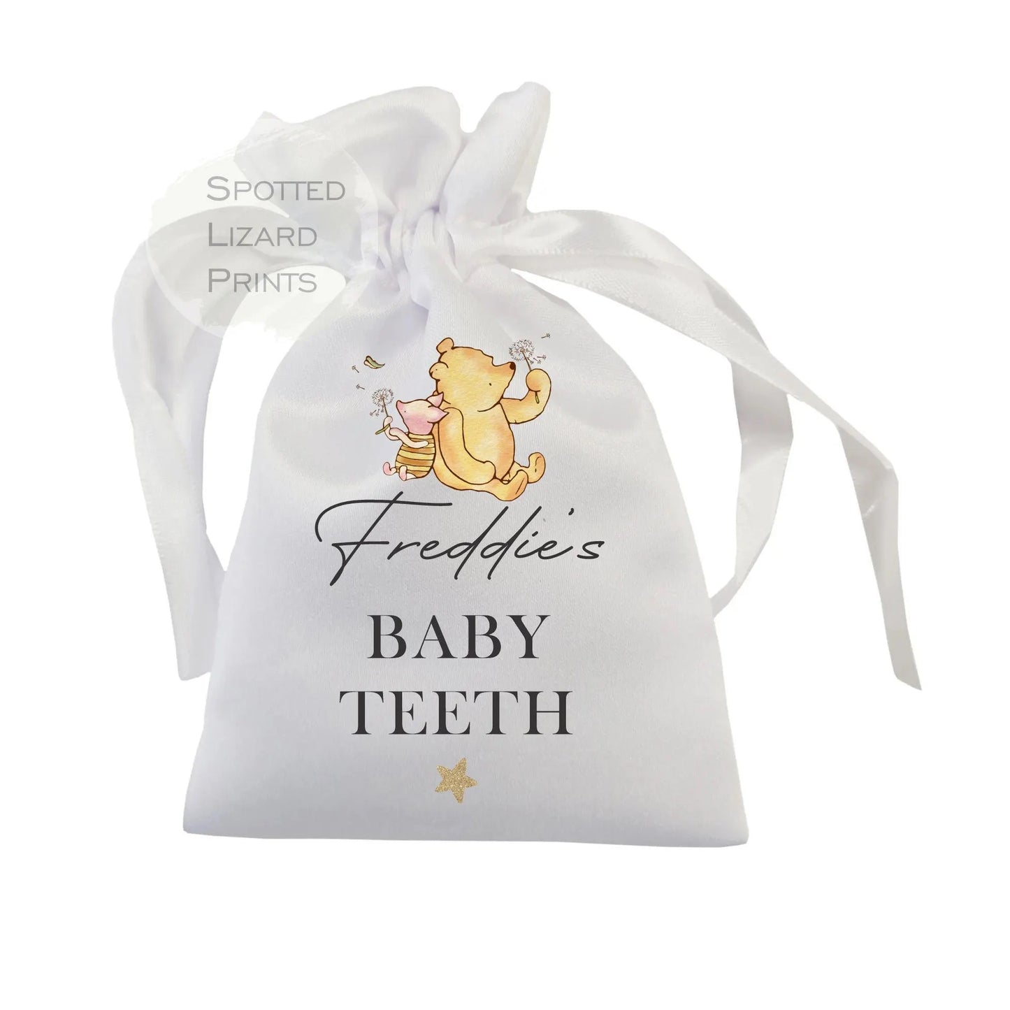 Baby hospital tag keepsake bag.