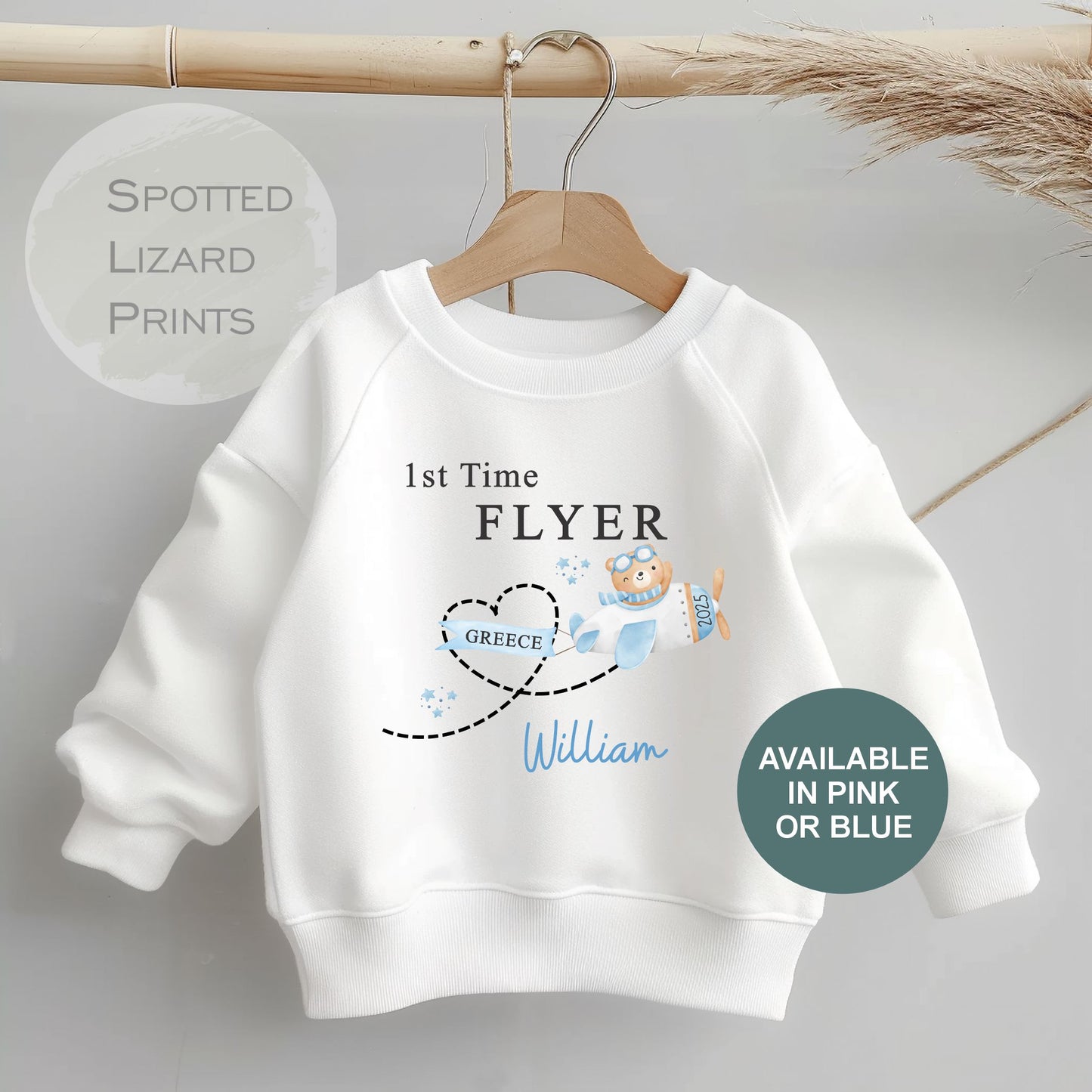 Personalised My First Flight Sweatshirt, First Time Flyer Sleepsuit, 1st Holiday Vest, Babies 1st Holiday, First Time Flyer, First Holiday