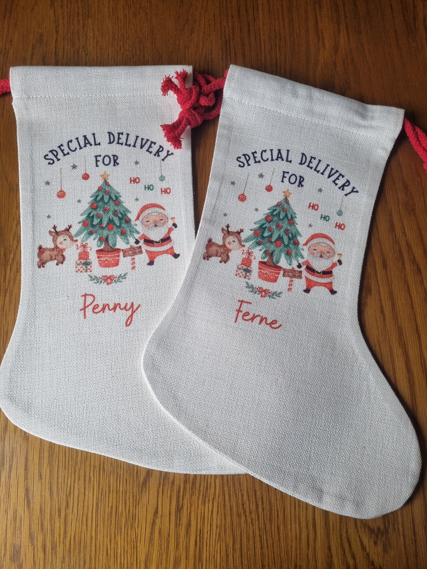 Personalised stocking. Santa stocking