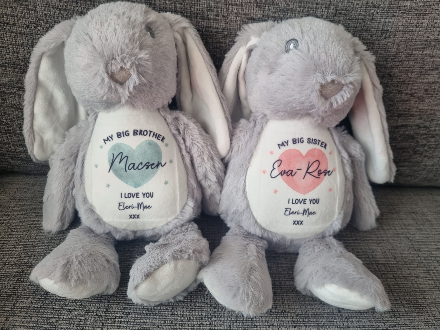 Sibling Teddy. Gift for brothers and sisters. Soft toy for kids. Personalised Gift for kids.