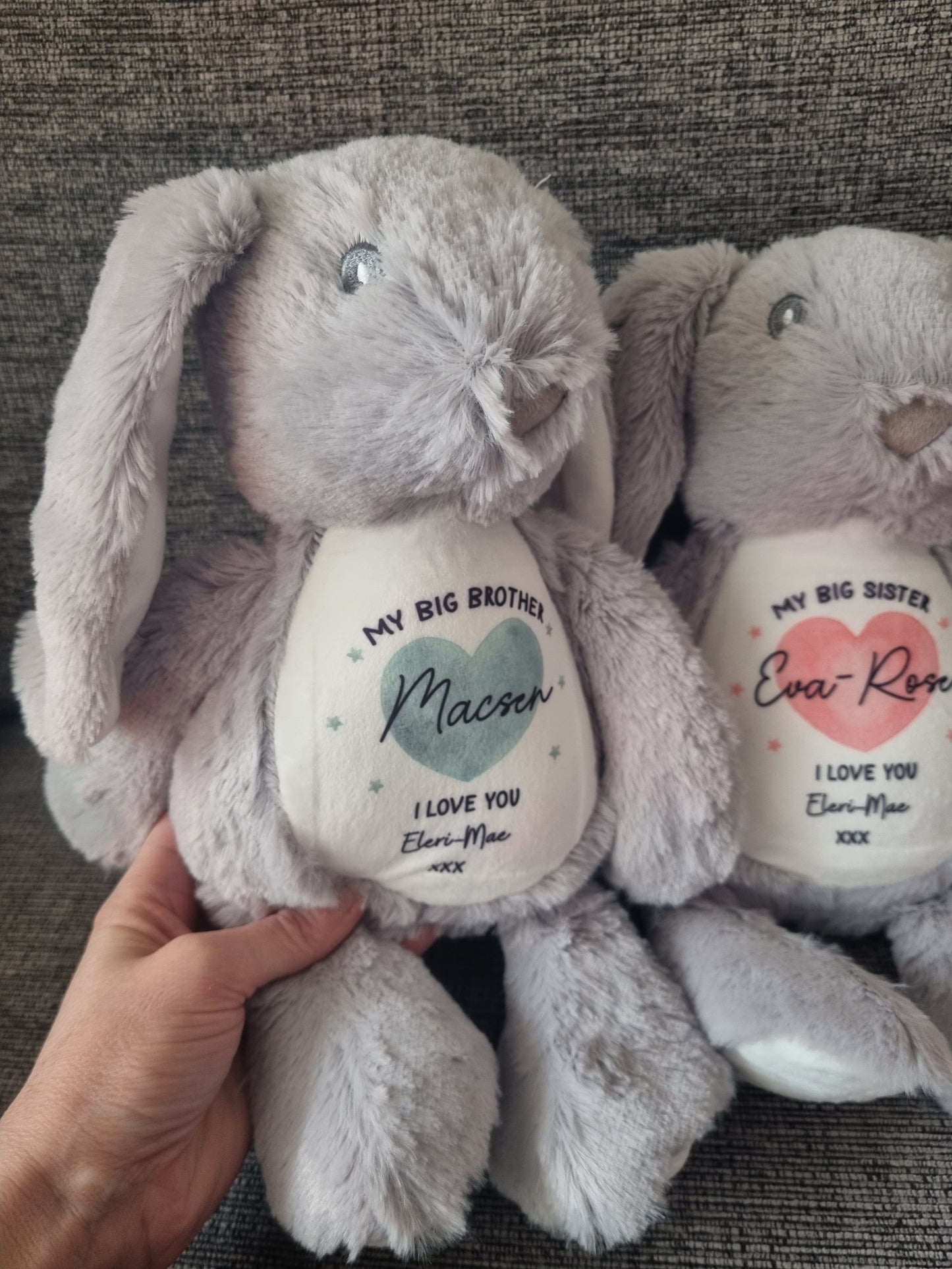 Sibling Teddy. Gift for brothers and sisters. Soft toy for kids. Personalised Gift for kids.