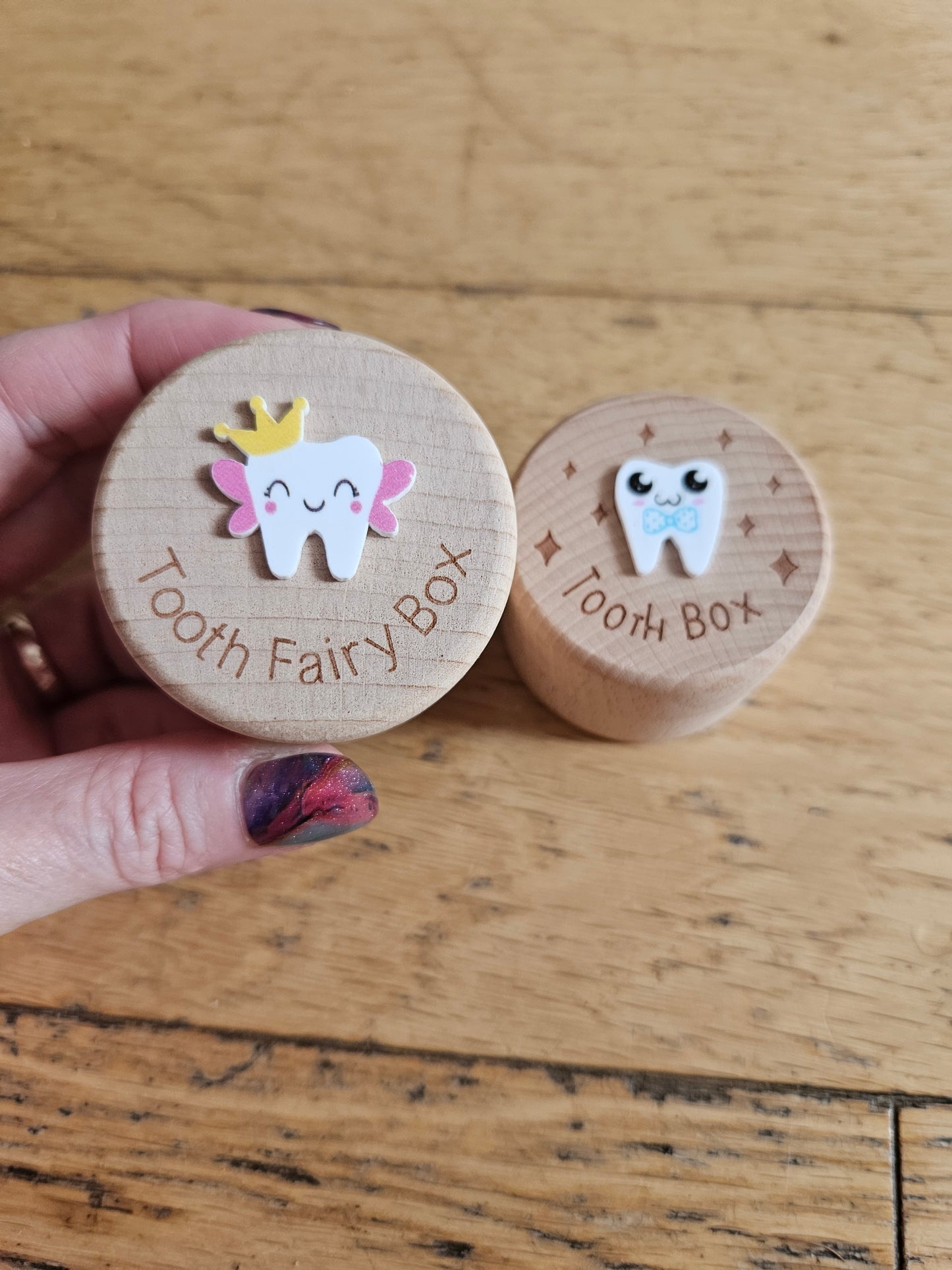 Tooth Fairy Box, Wooden Tooth Fairy Coin Box, Boy Girl Children Wooden Tooth Box Keepsakes, New Baby Shower Gifts for Her, Gift for Him