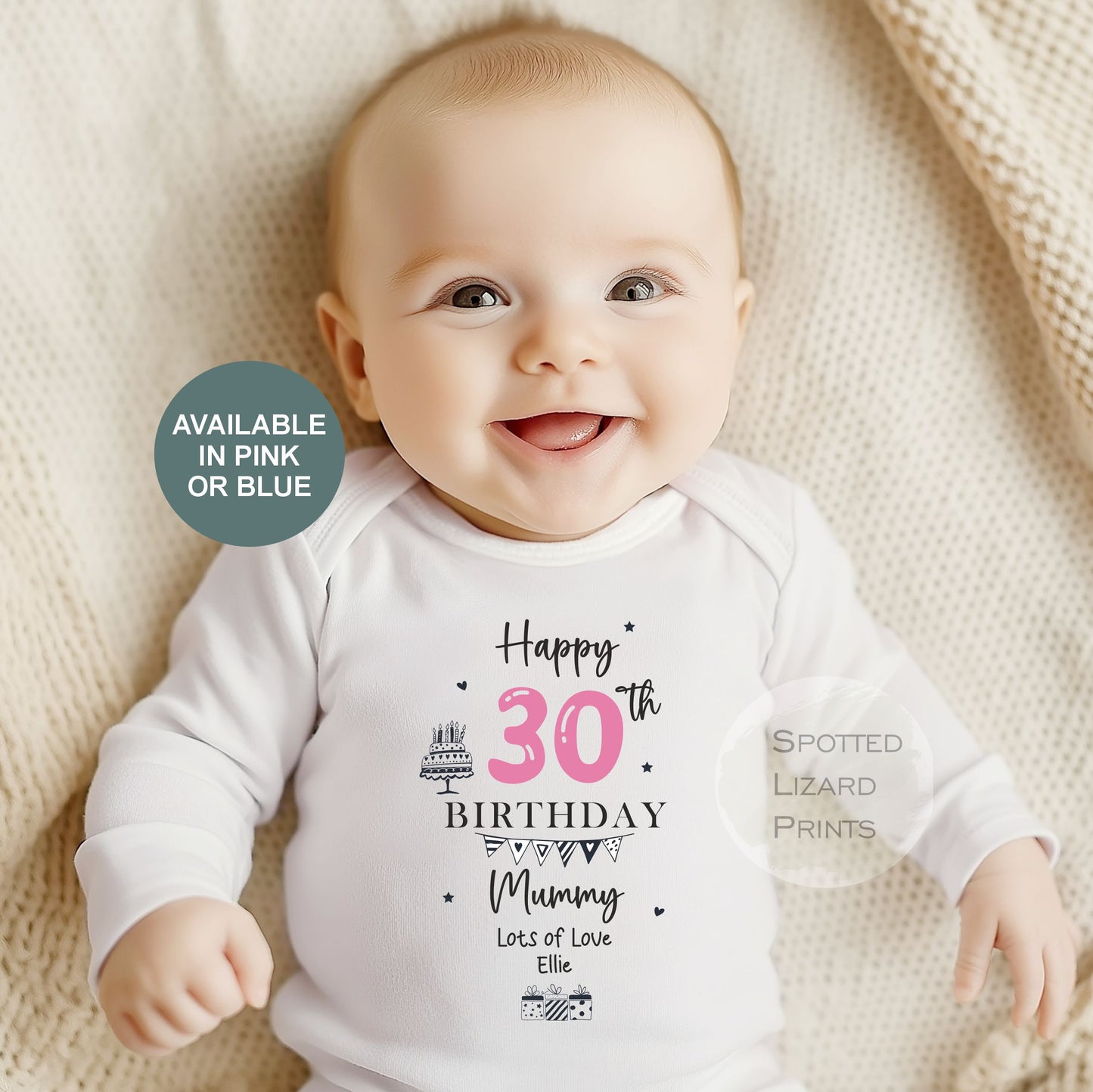Happy 30th Birthday MUMMY BabyOutfit (First Birthday 1st Birthday Mummy Mum Birthday l New Mum Gift)