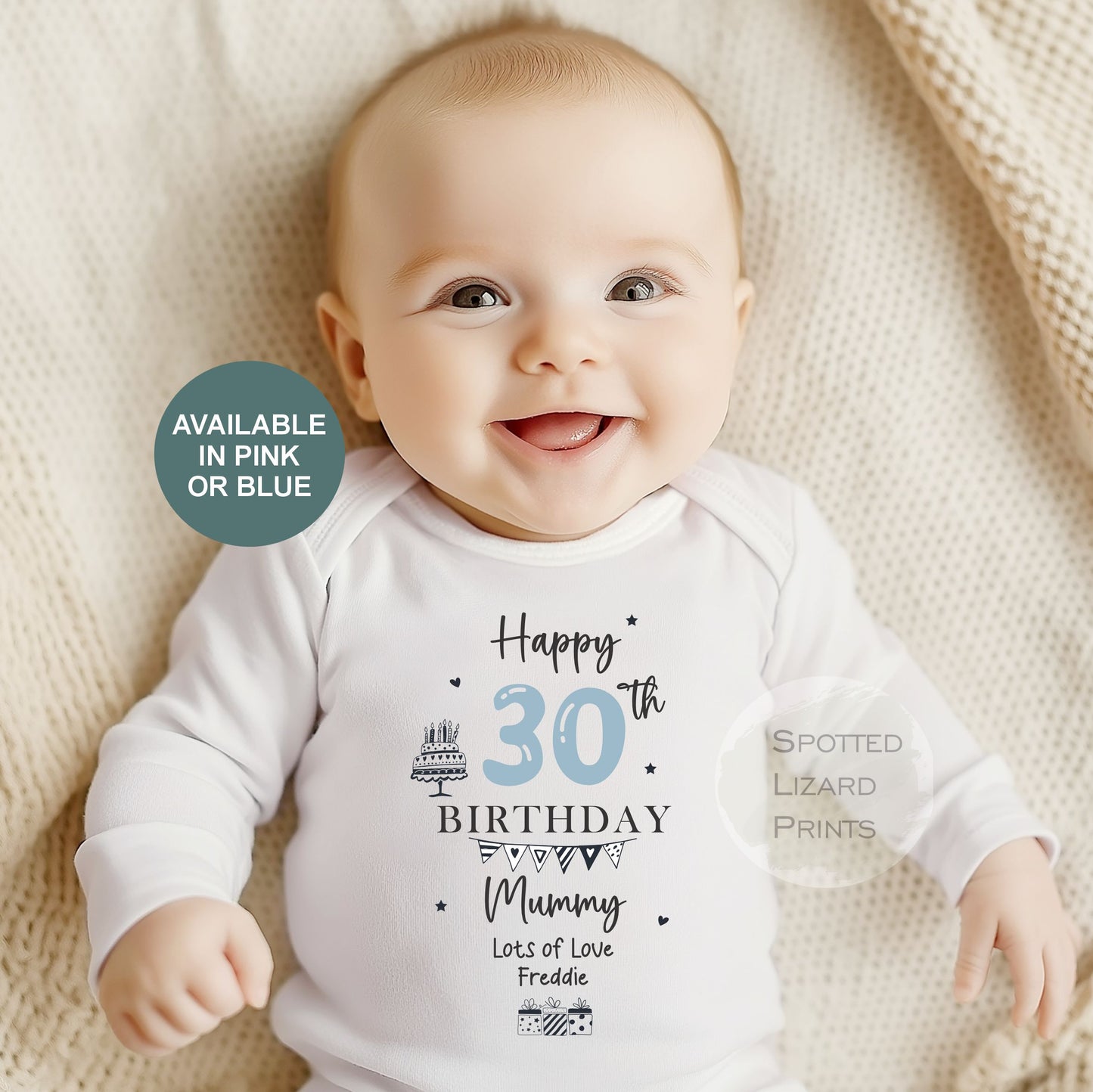 Happy 30th Birthday MUMMY BabyOutfit (First Birthday 1st Birthday Mummy Mum Birthday l New Mum Gift)