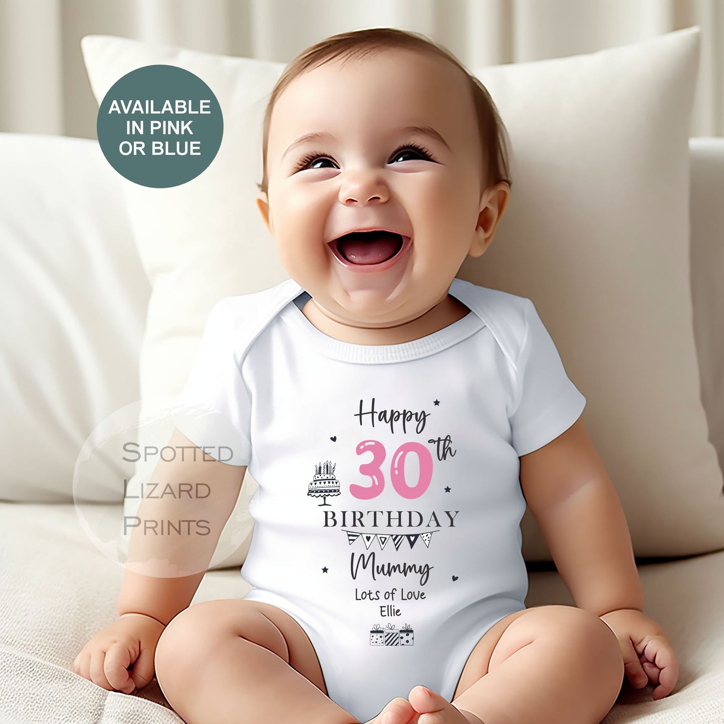 Happy 30th Birthday MUMMY BabyOutfit (First Birthday 1st Birthday Mummy Mum Birthday l New Mum Gift)