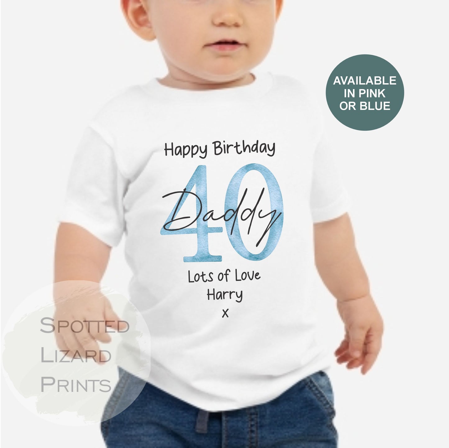 Happy 40th Birthday DADDY Baby Outfit (First Birthday 1st Birthday Daddy Dad Birthday l New Dad Gift | Love My Dad)