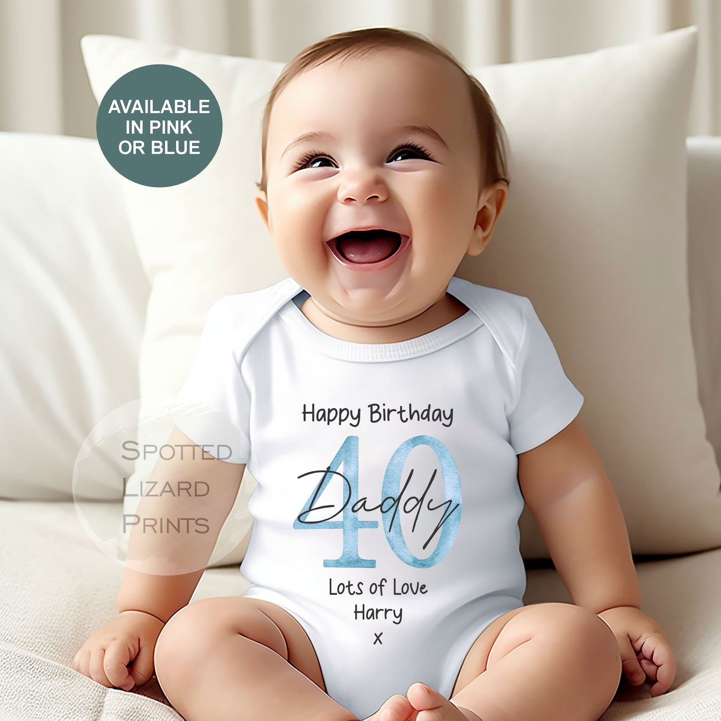 Happy 40th Birthday DADDY Baby Outfit (First Birthday 1st Birthday Daddy Dad Birthday l New Dad Gift | Love My Dad)