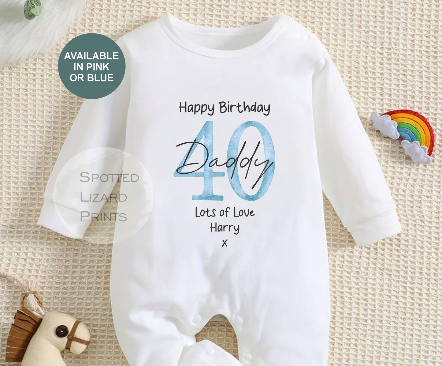 Happy 40th Birthday DADDY Baby Outfit (First Birthday 1st Birthday Daddy Dad Birthday l New Dad Gift | Love My Dad)