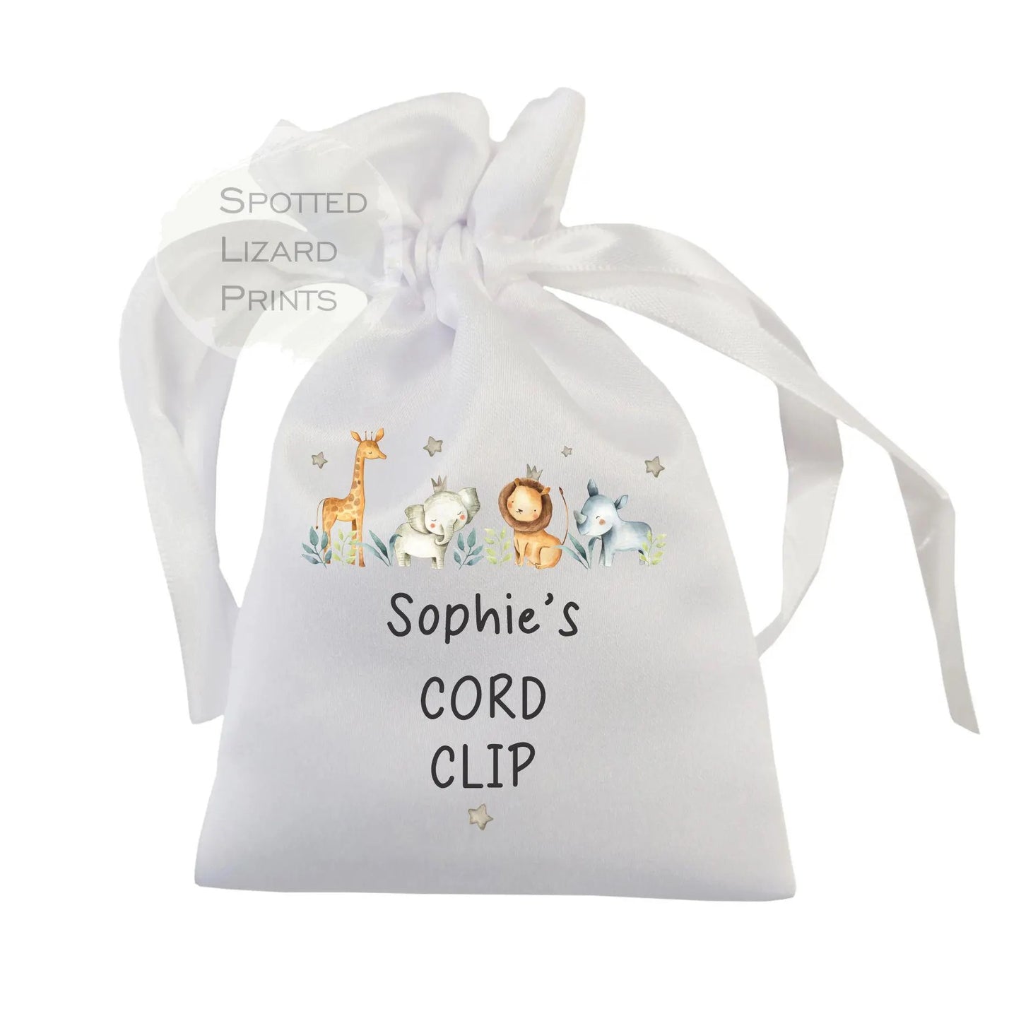 Baby hospital tag keepsake bag.