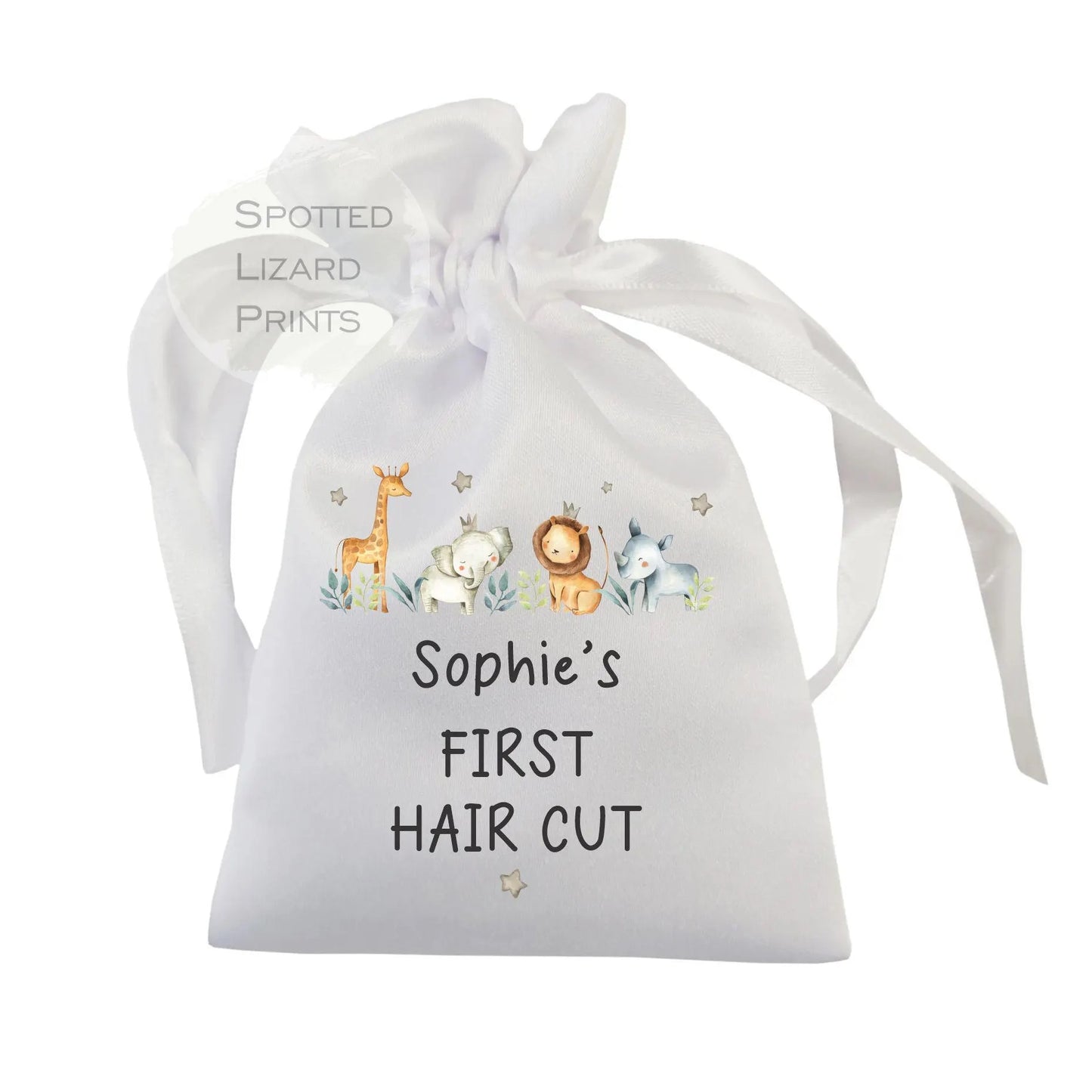Baby hospital tag keepsake bag.