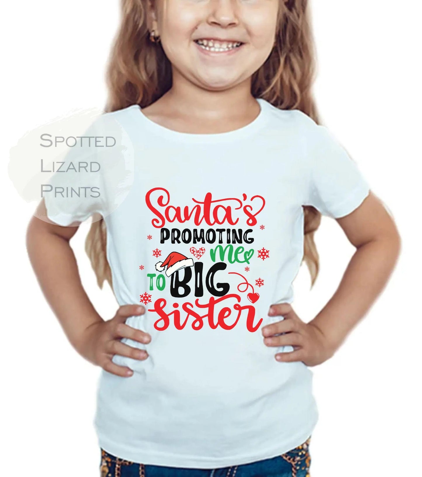 Santa is Promoting me to Big Brother, Big Sister announcement T-shirt - I'm going to be a big brother or Sister announcement