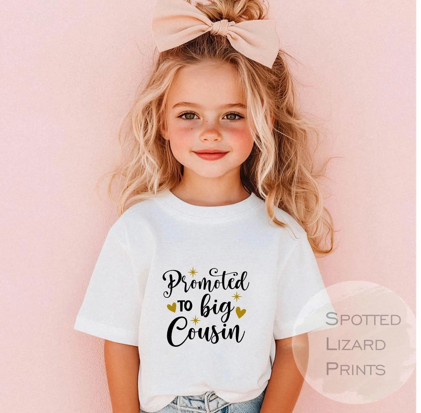 Promoted to Big Cousin Kids Baby Vest, Sleepsuit or T-shirt - Cousin Toddler Clothing Cute Cousin Gift Idea - Older Cousin Top