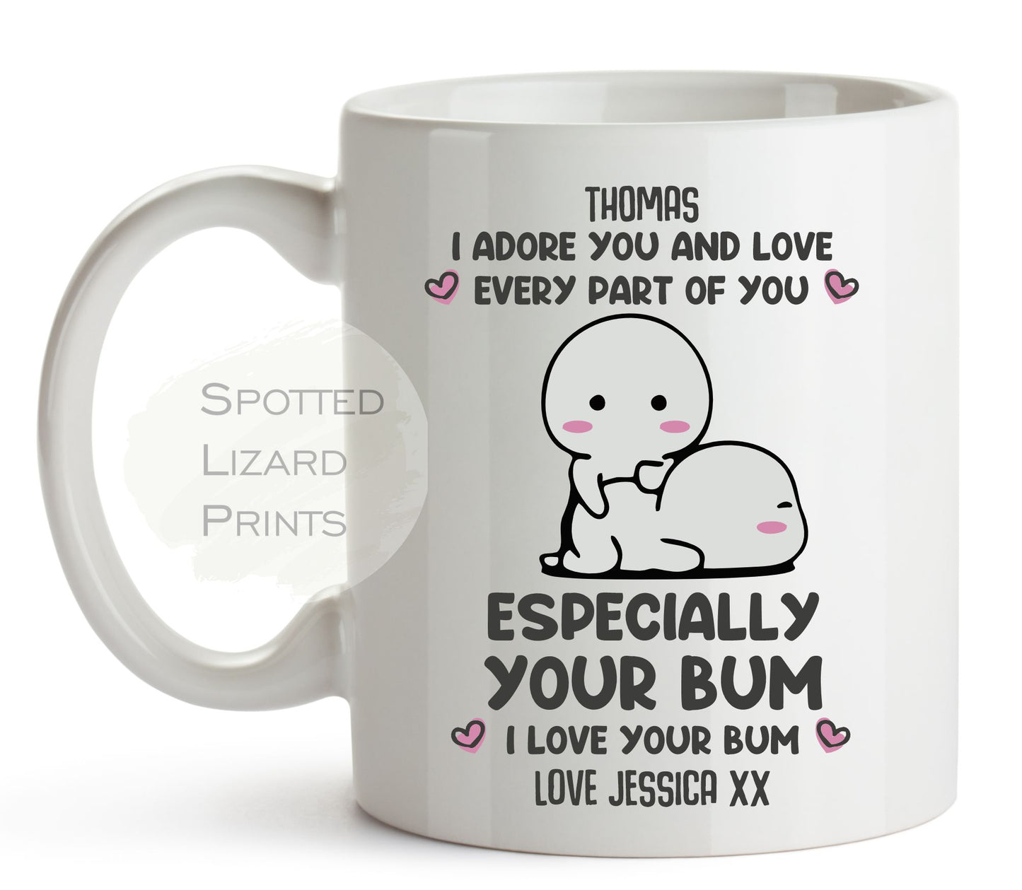 Personalised I Adore your Butt, Bum, Arse Mug | I Adore your Bum | I Love your Butt | I Love your Bum