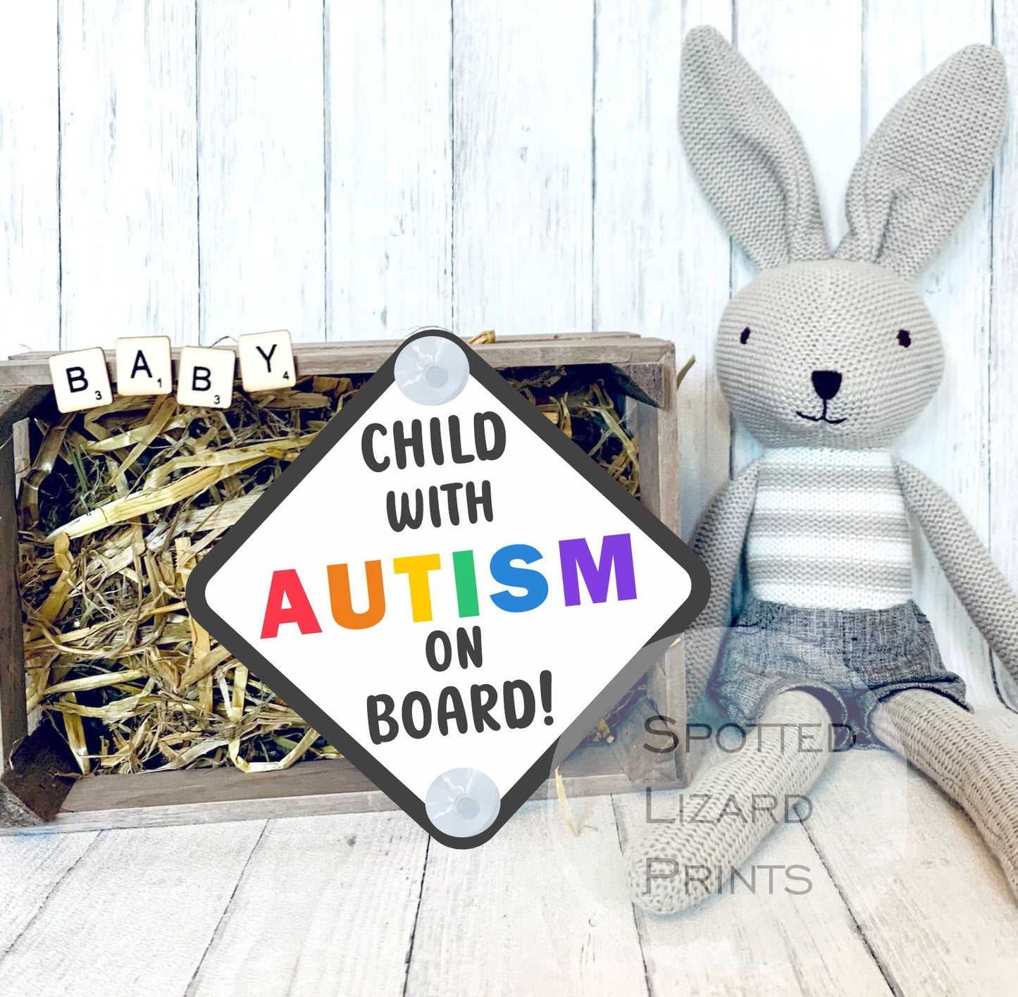 Child with Autism on Board Car Sign - Child on Board | Baby on Board