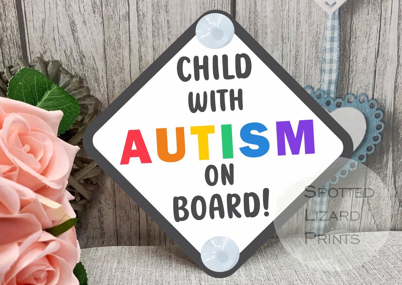 Child with Autism on Board Car Sign - Child on Board | Baby on Board