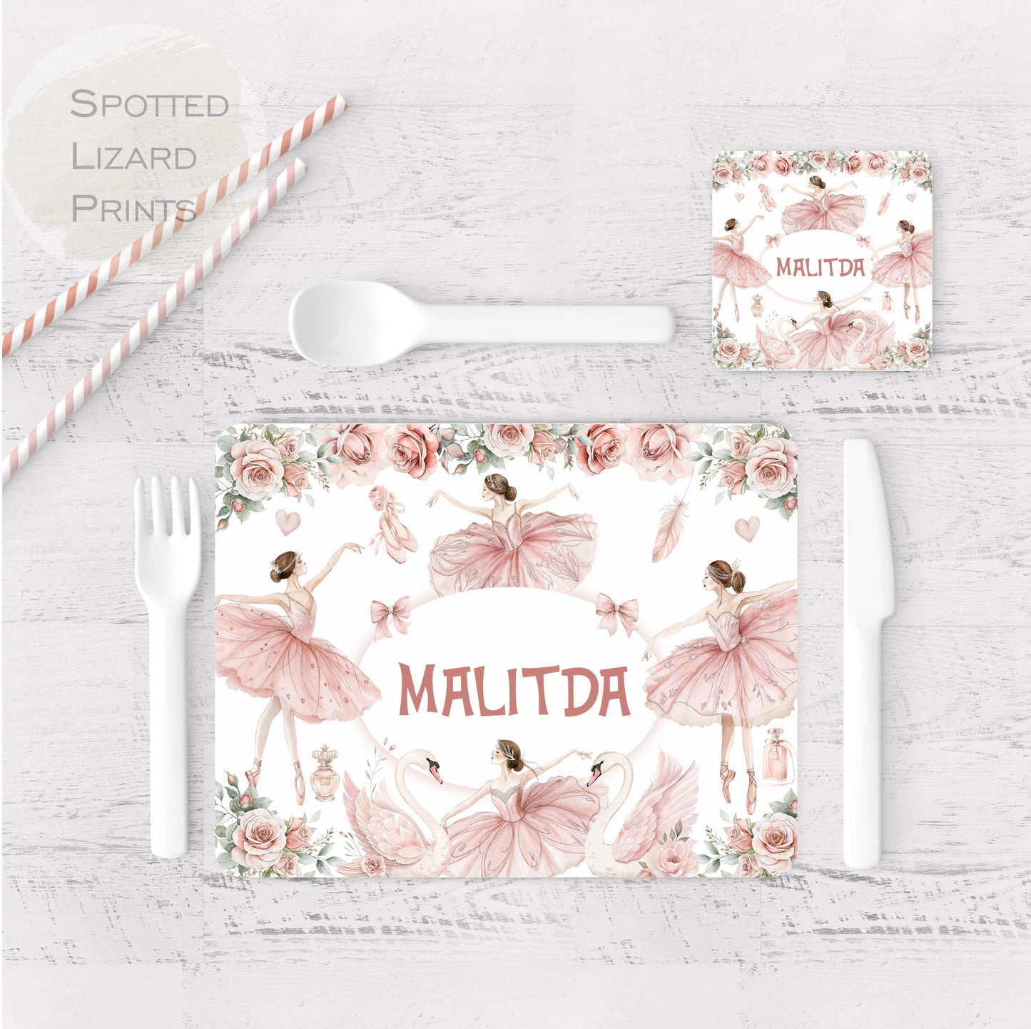 Ballerina and Swans Children's Placemat