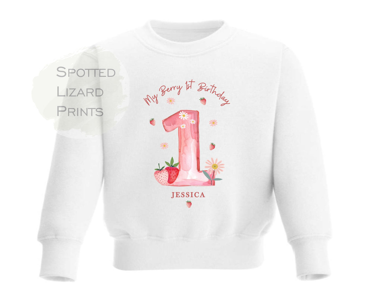 Personalised Berry First Birthday Sweatshirt,
