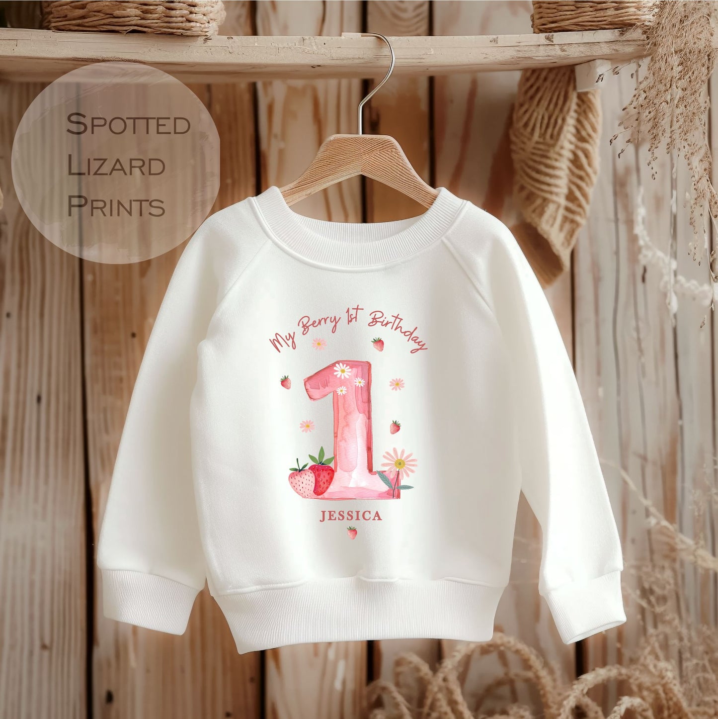 Personalised Berry First Birthday Sweatshirt,