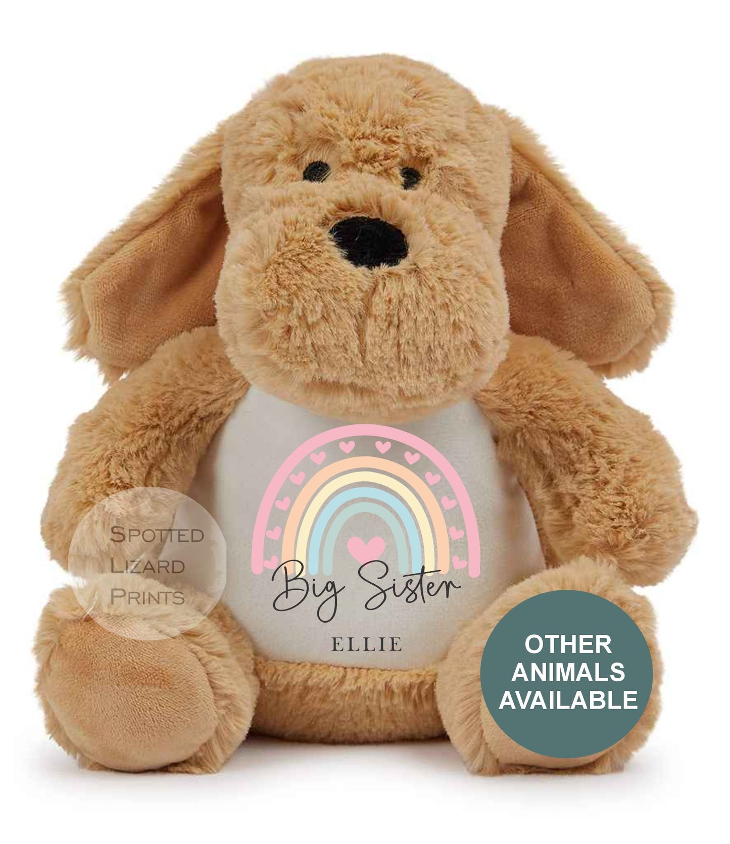 Personalised Big Brother, Little Brother, Big Sister, Little Sister Soft Toy - New Baby Gift - Baby Shower - Christening Gift - Baby Girl Baby Boy