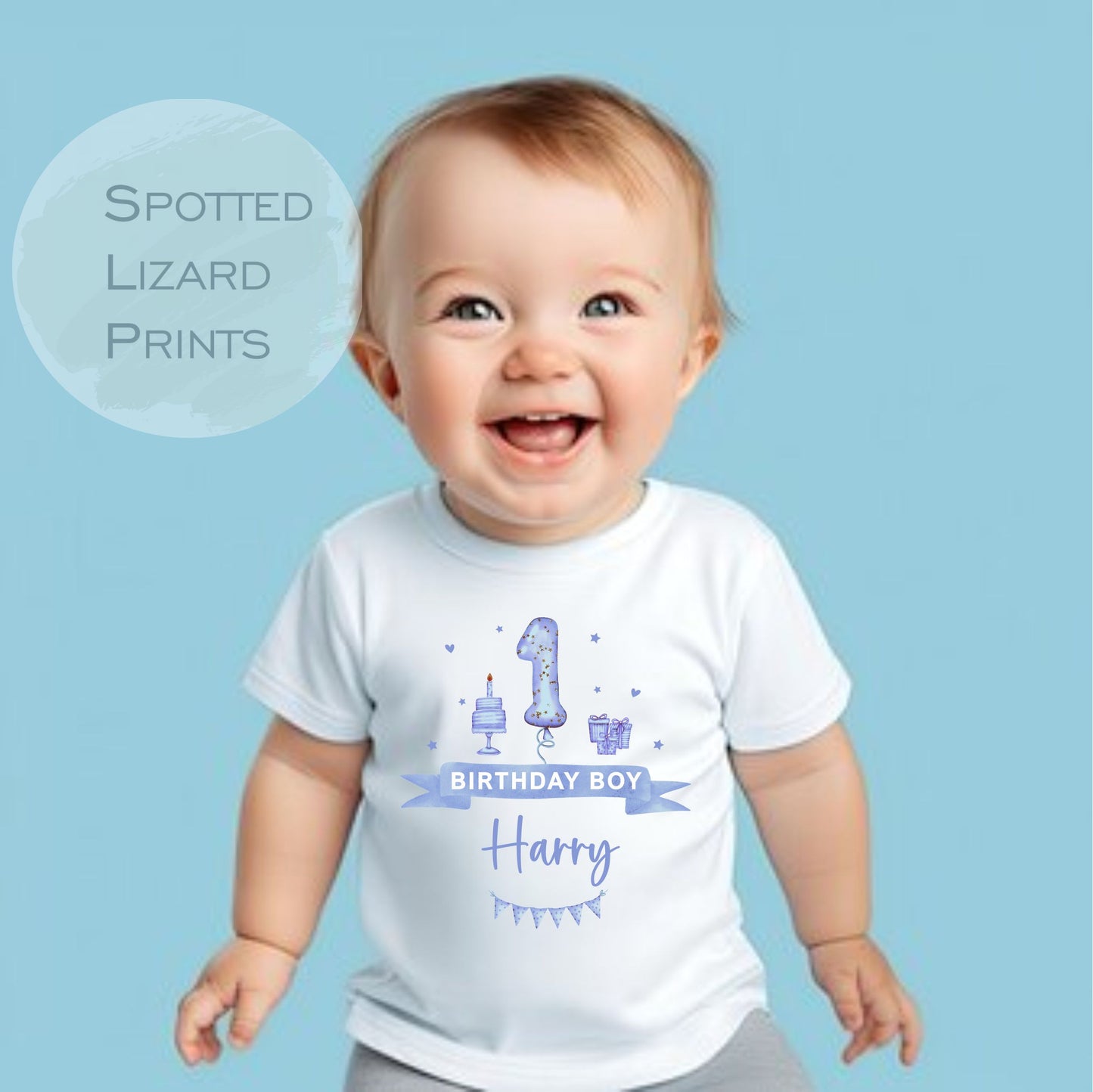 My 1st Birthday. Girls personalised Birthday T-Shirt. White T-Shirt personalised with a name.