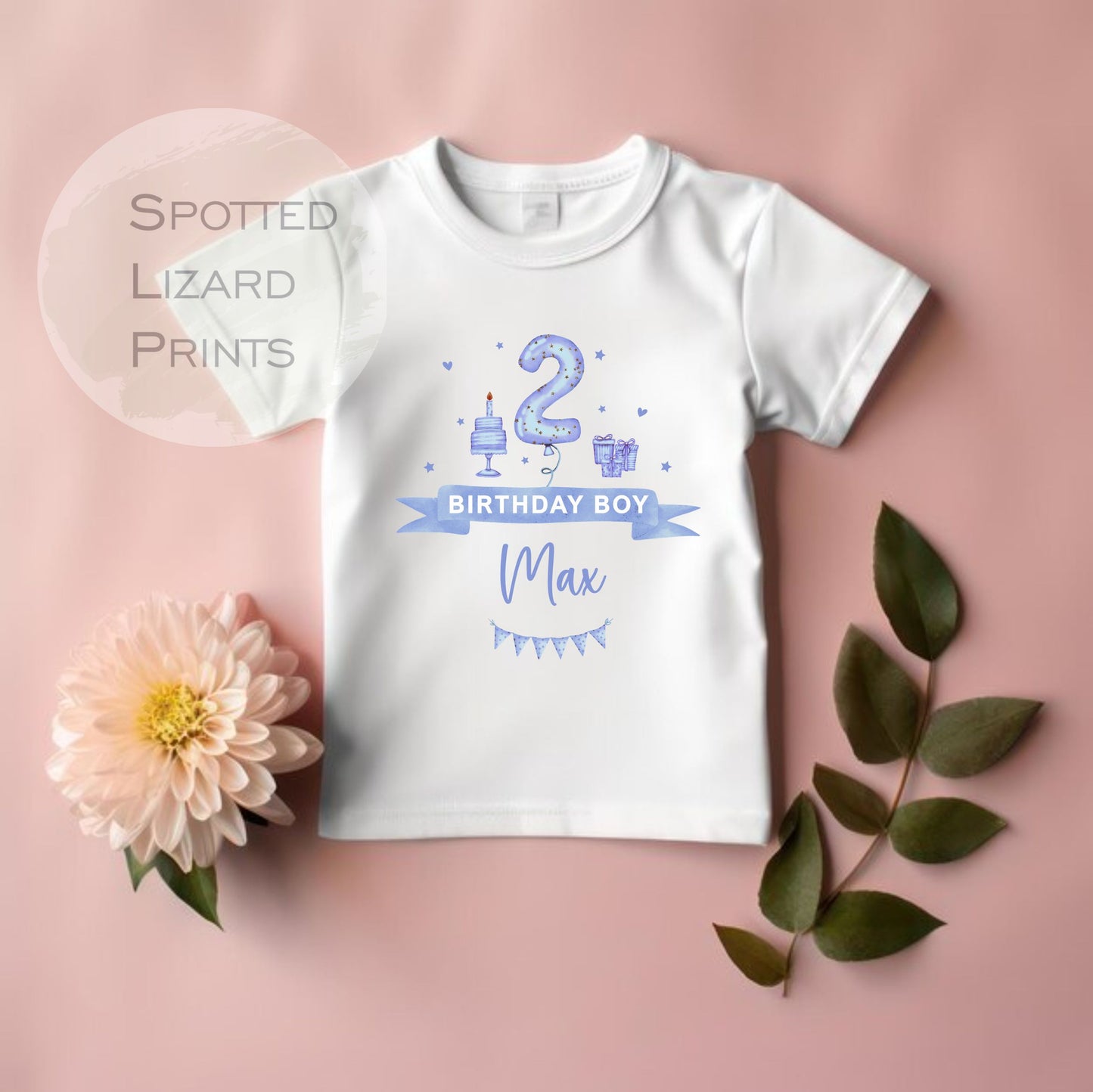 My 1st Birthday. Girls personalised Birthday T-Shirt. White T-Shirt personalised with a name.