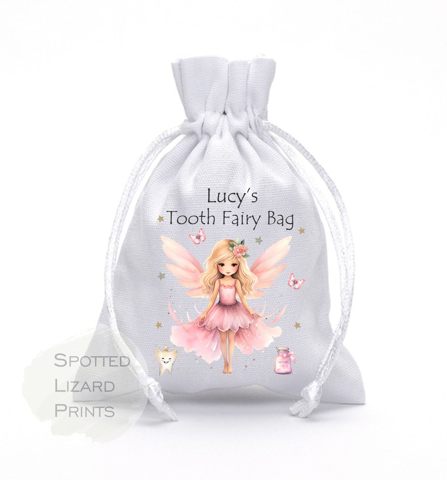 Tooth Fairy Bag. Personalised Tooth Fairy Gift.
