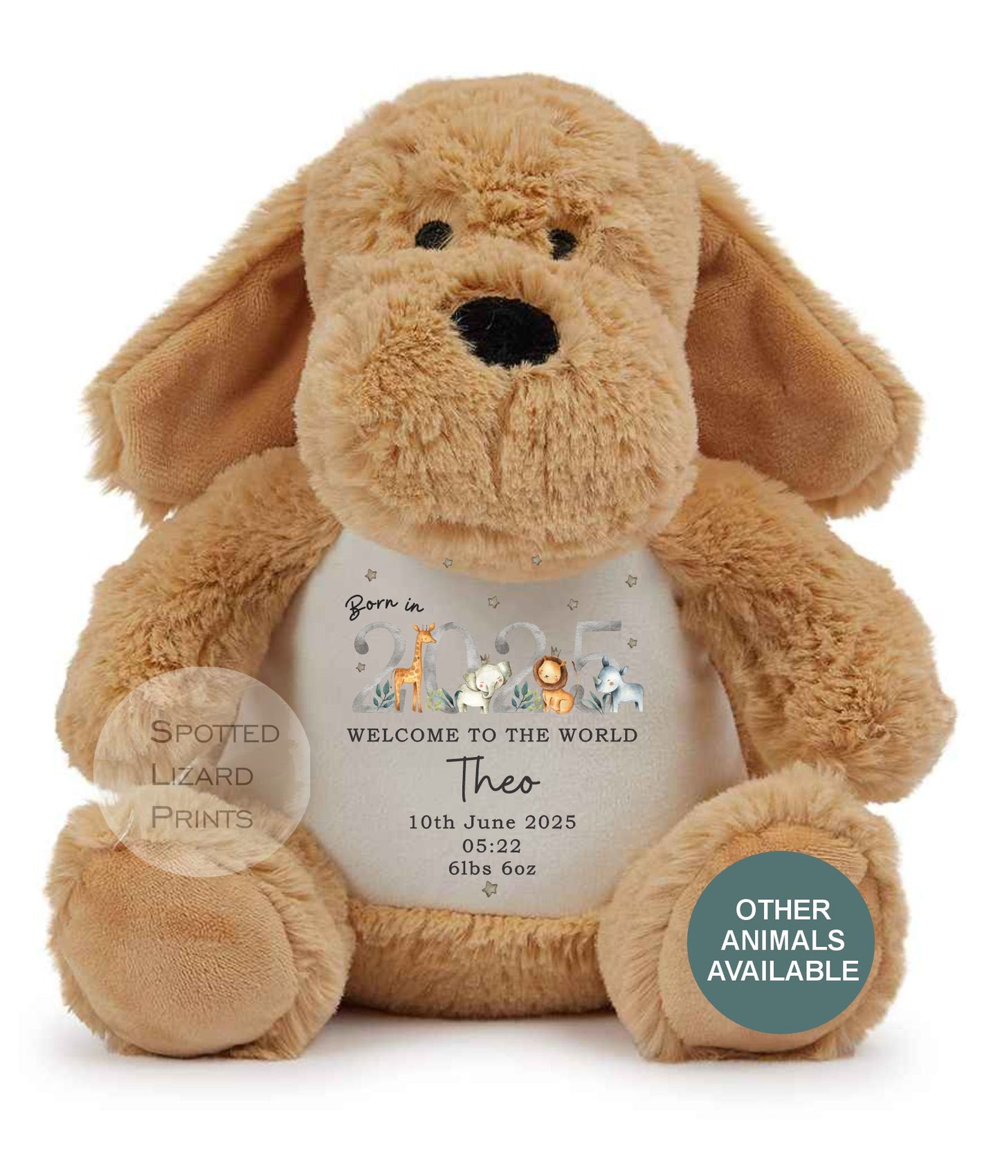 Personalised Born in 2025 Soft Toy Name, Welcome to the World - Baby Shower - Baby Gift - Baby Girl Baby Boy - personalised baby gift