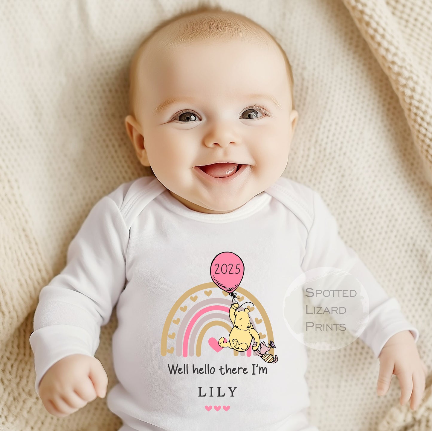 Personalised Winnie the Pooh Baby outfit