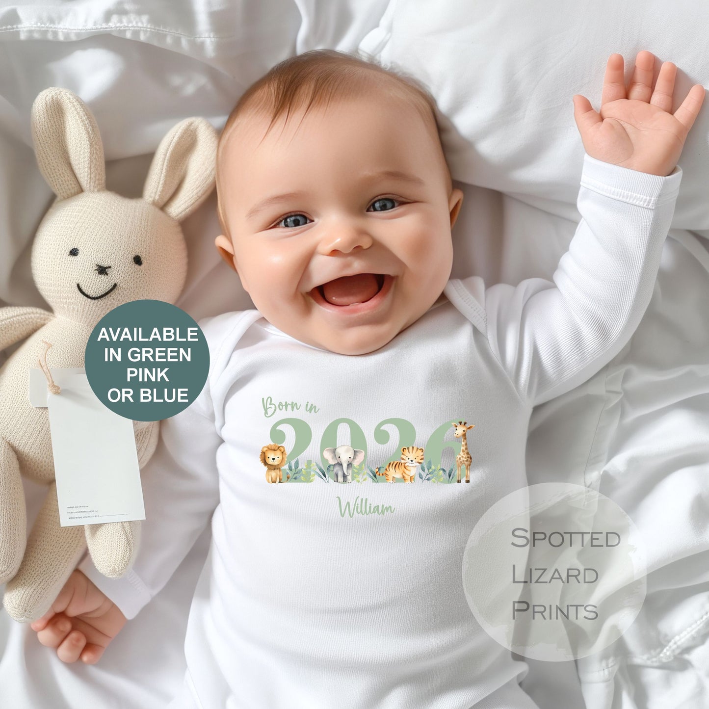 Born in 2026 - Personalised Baby vest - Born in 2026 Baby Grow - Born in 2026 Baby clothes - Born in 2026 sleepsuit - personalised Baby clothes