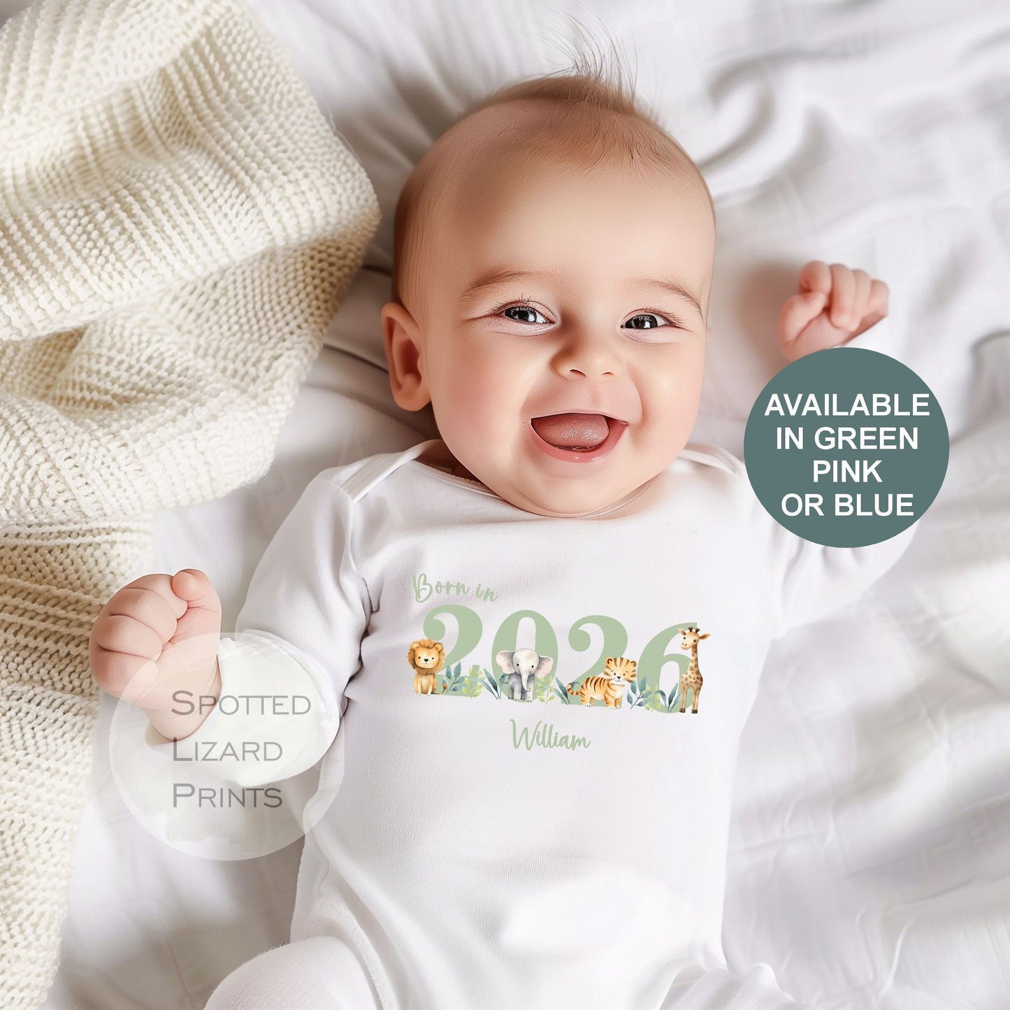 Born in 2026 - Personalised Baby vest - Born in 2026 Baby Grow - Born in 2026 Baby clothes - Born in 2026 sleepsuit - personalised Baby clothes