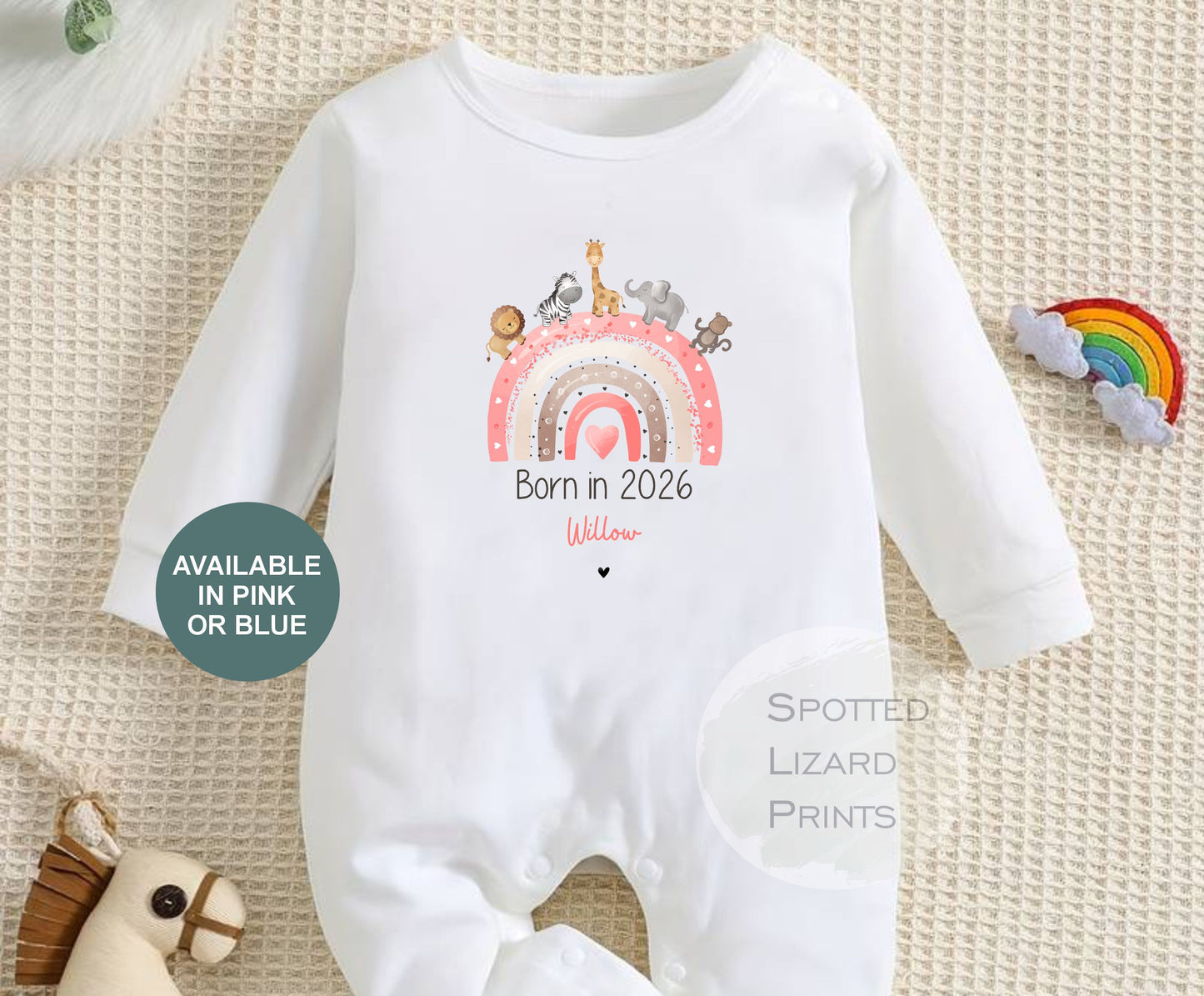 Born in 2026 - Personalised Baby vest - Born in 2026 Baby Grow - Born in 2026 Baby clothes - Born in 2026 sleepsuit - personalised Baby clothes