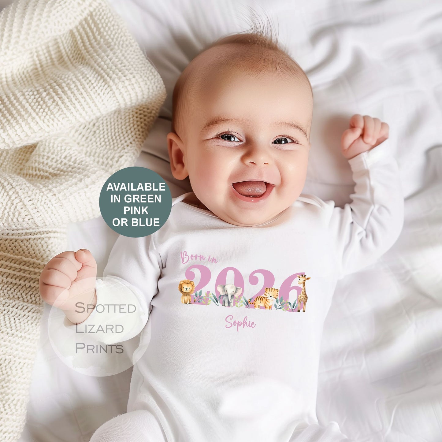 Born in 2026 - Personalised Baby vest - Born in 2026 Baby Grow - Born in 2026 Baby clothes - Born in 2026 sleepsuit - personalised Baby clothes