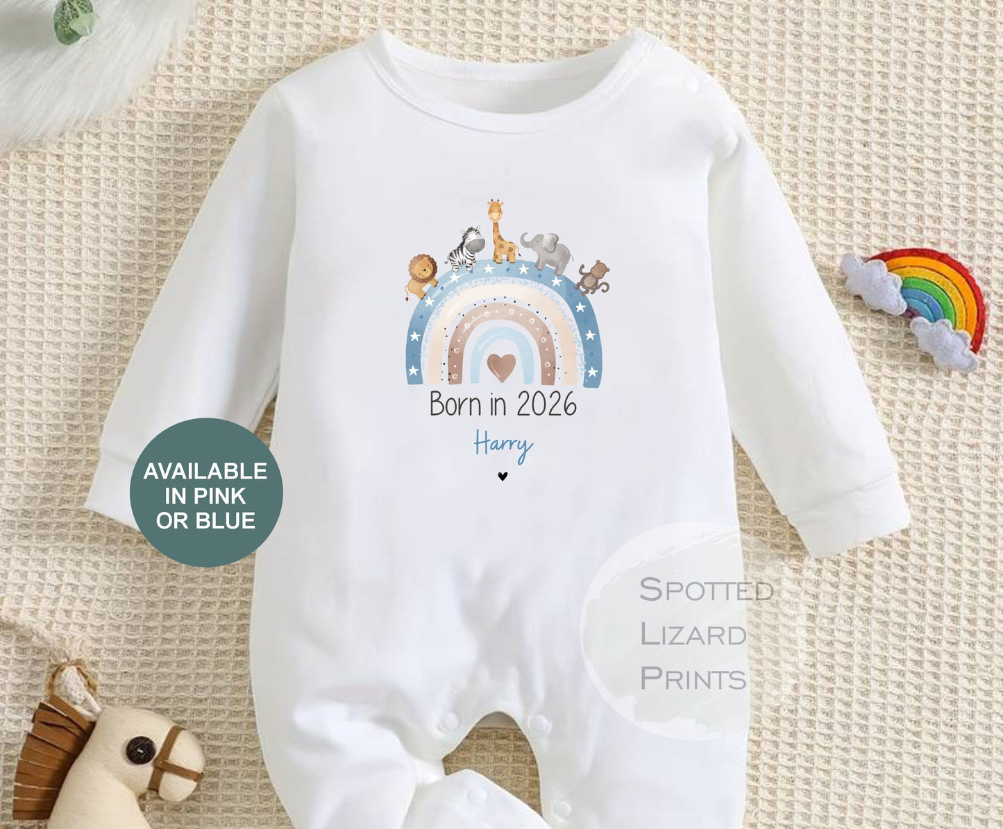 Born in 2026 - Personalised Baby vest - Born in 2026 Baby Grow - Born in 2026 Baby clothes - Born in 2026 sleepsuit - personalised Baby clothes