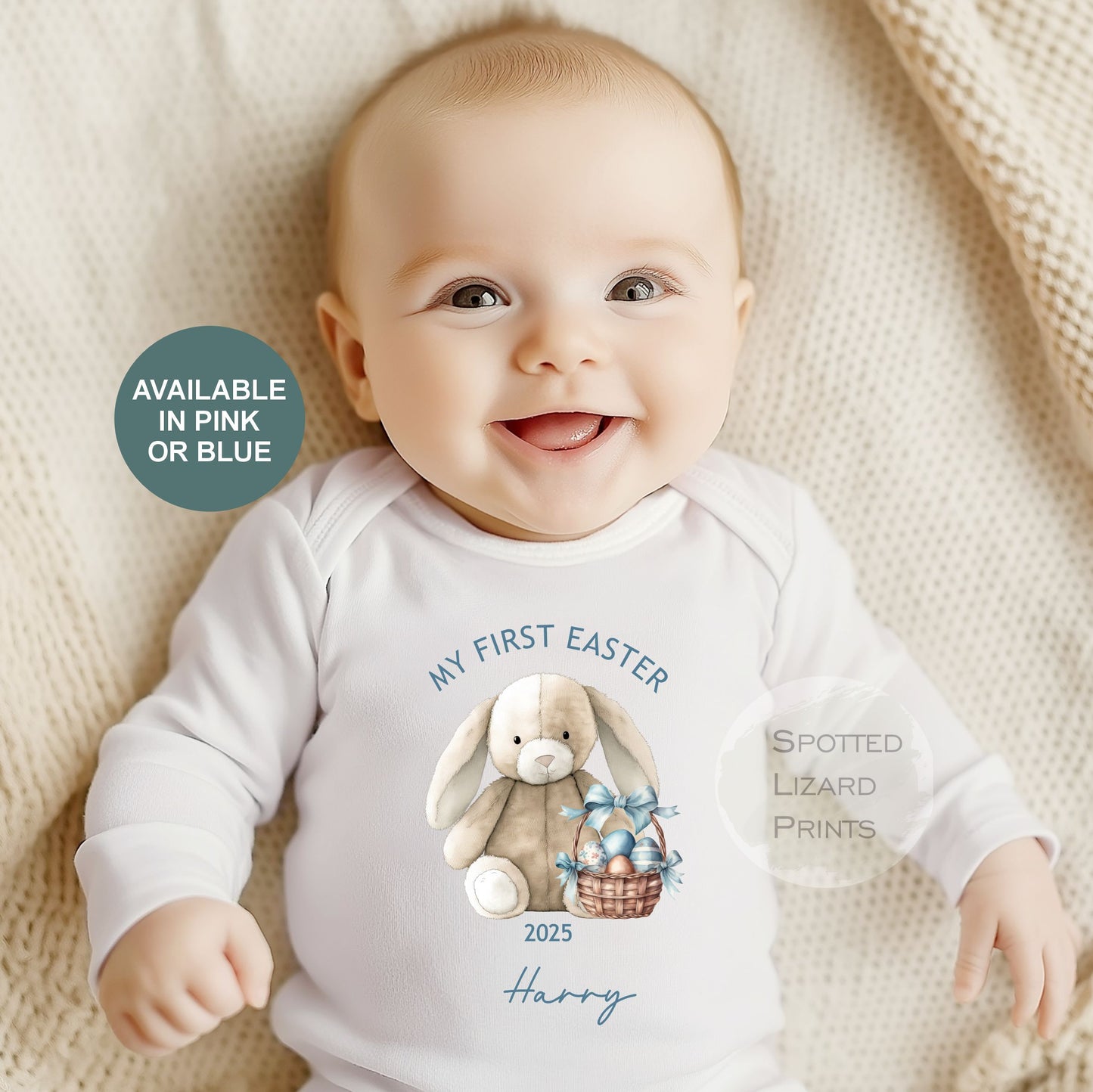 Easter Bunny Baby clothing. Personalised clothing. My first Easter. New Baby Easter clothes.