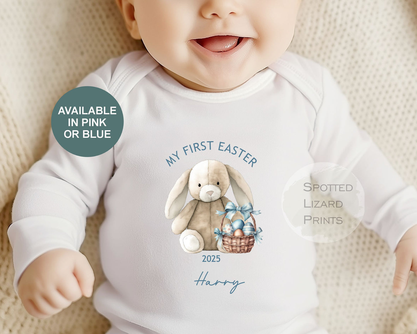 Easter Bunny Baby clothing. Personalised clothing. My first Easter. New Baby Easter clothes.