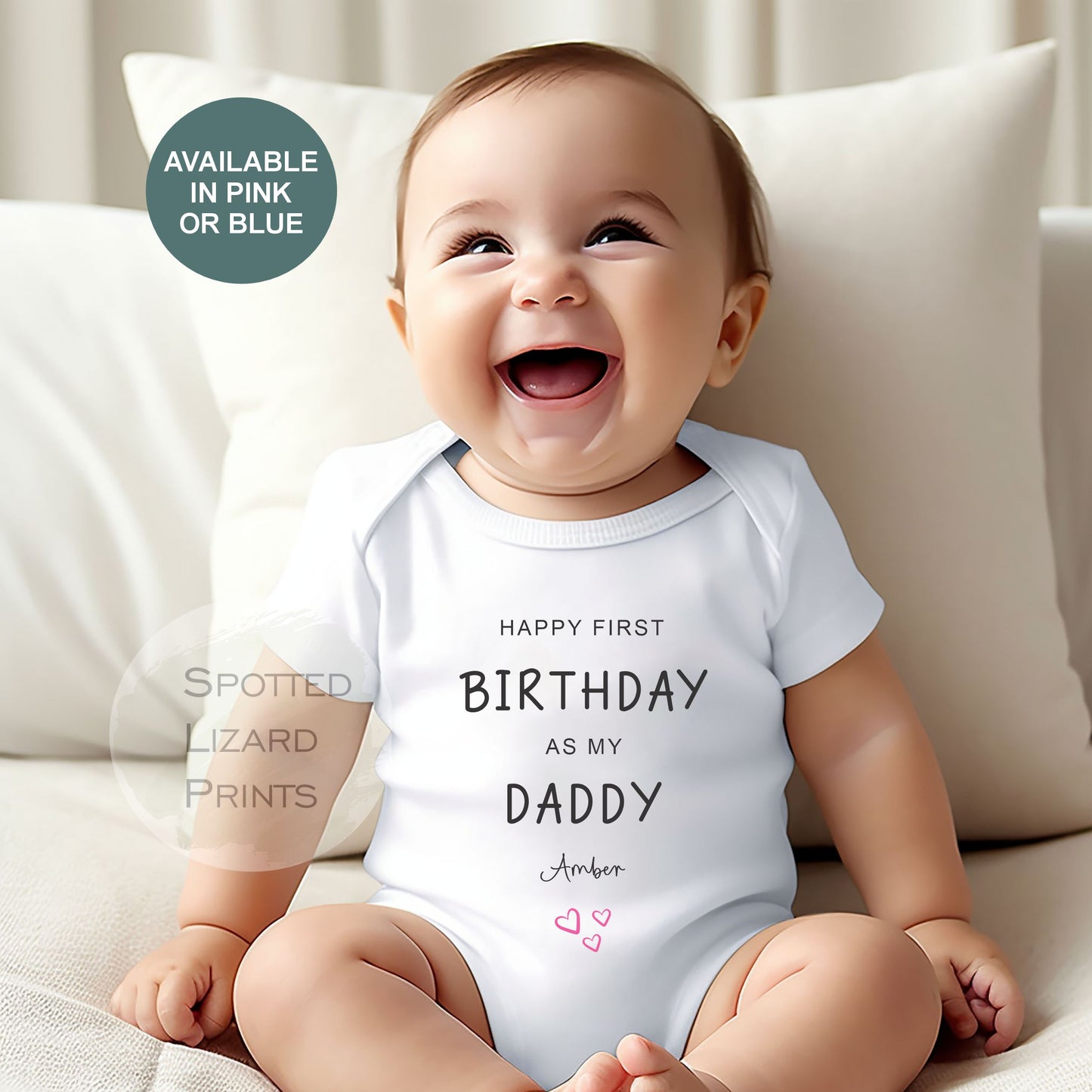 Happy First Birthday DADDY Baby Outfit (First Birthday 1st Birthday Daddy Dad Birthday l New Dad Gift)