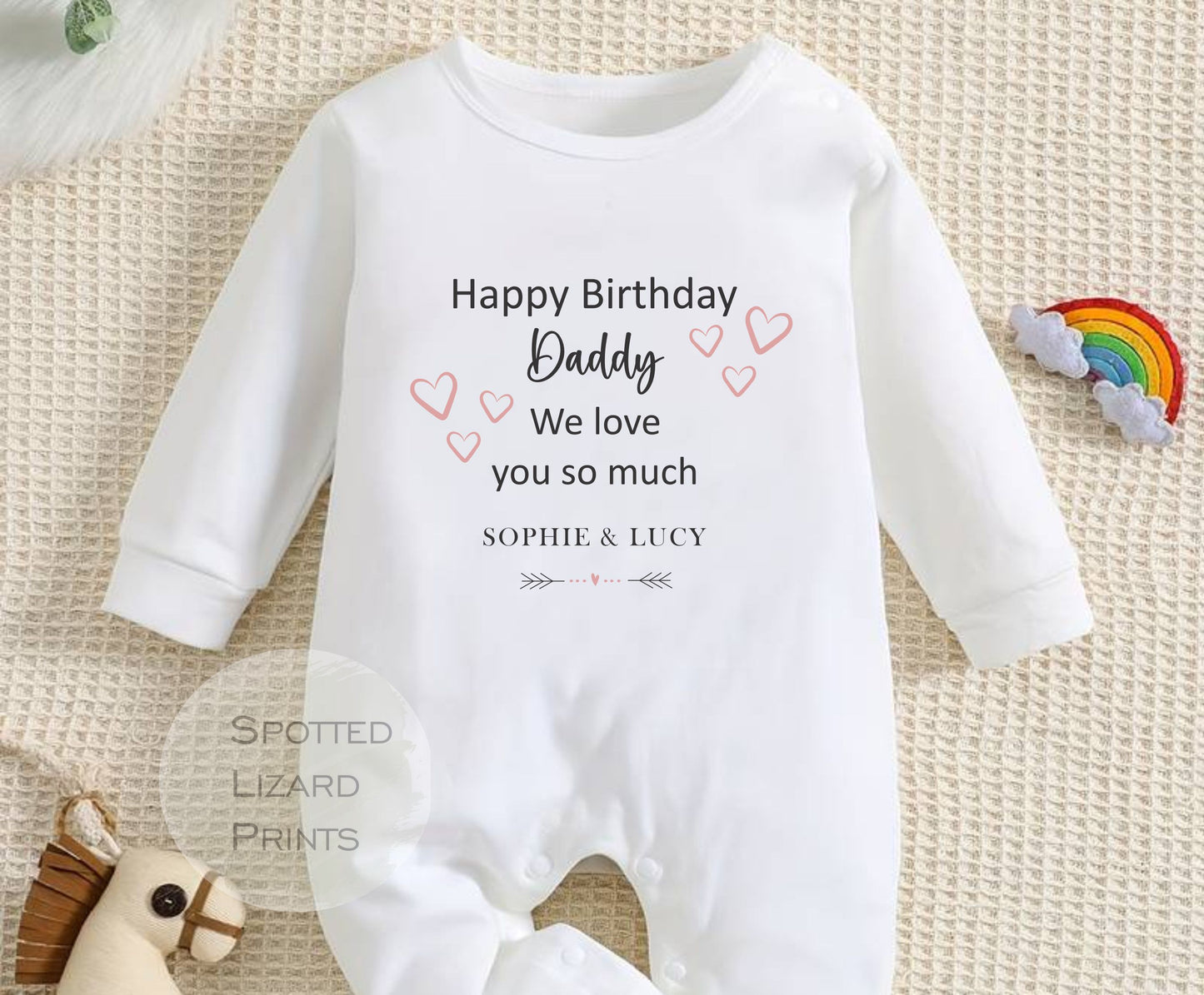 Happy Birthday DADDY Baby Outfit (First Birthday 1st Birthday Daddy Dad Birthday l New Dad Gift)