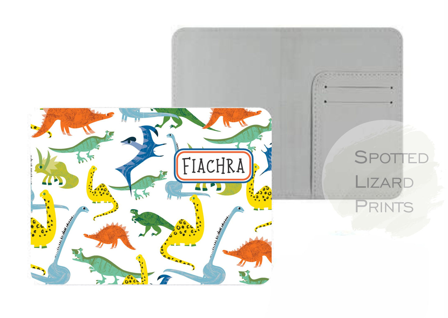 Passport protective cover. White. Personalised Passport cover for Kids