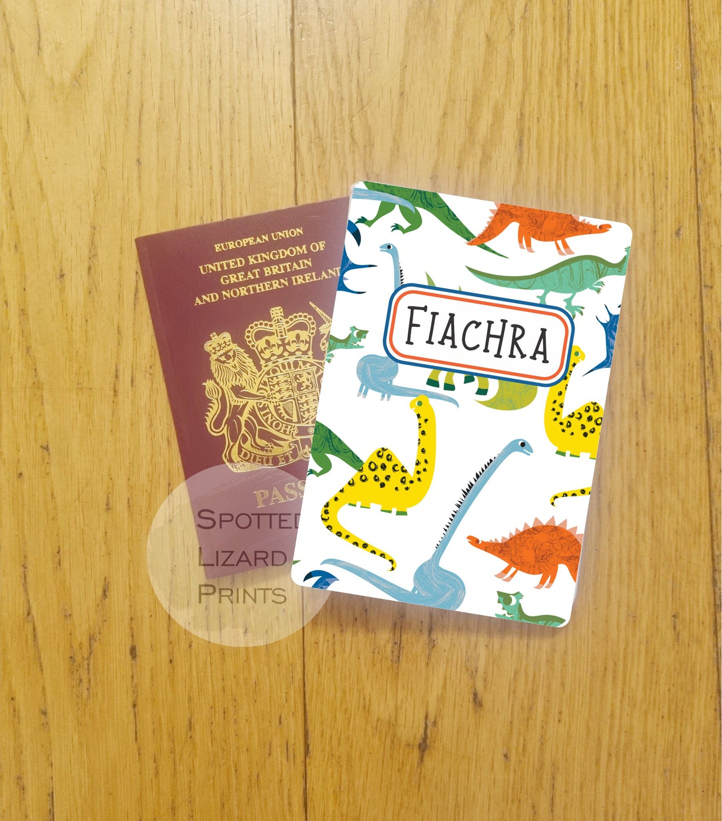 Passport protective cover. White. Personalised Passport cover for Kids
