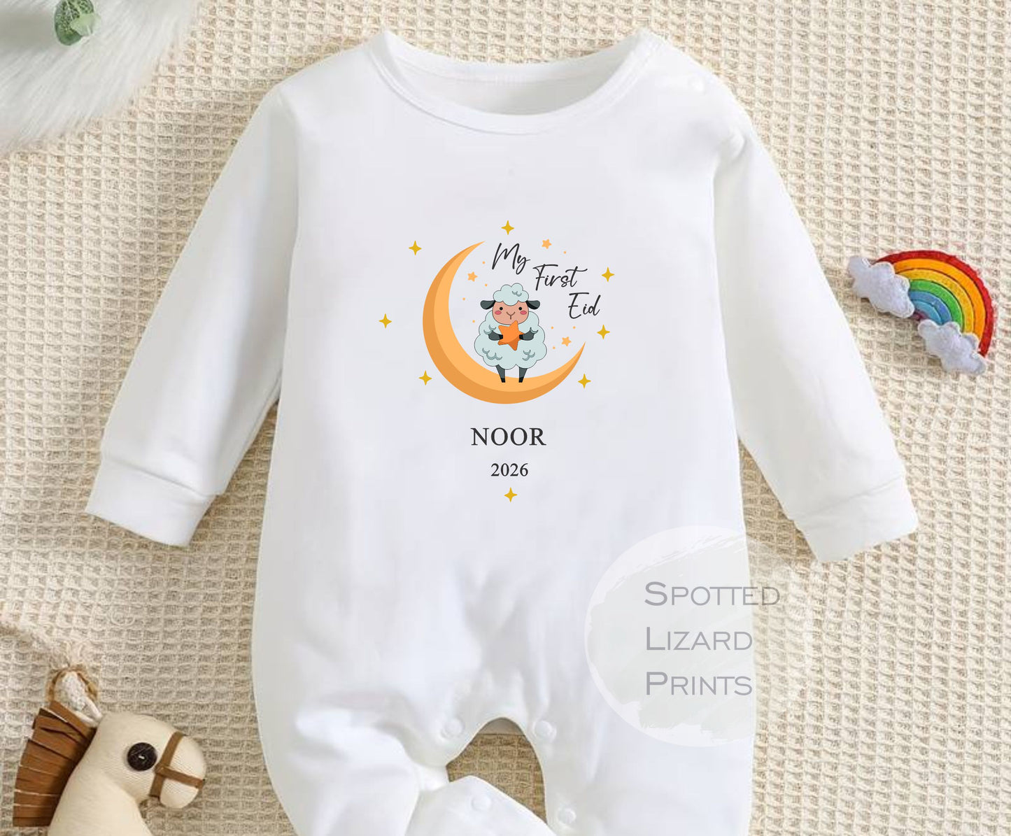 My First Eid Personalised Baby - First Eid sleepsuit - 1st Eid Gift - Ramadan Baby Outfit