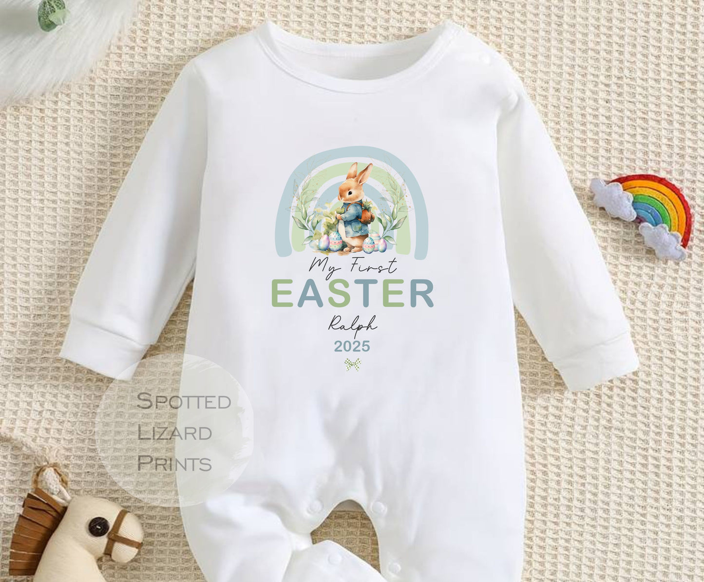 Personalised My First Easter Sleepsuit Baby Girl / Boy Outfit First Easter 1st Easter - Easter