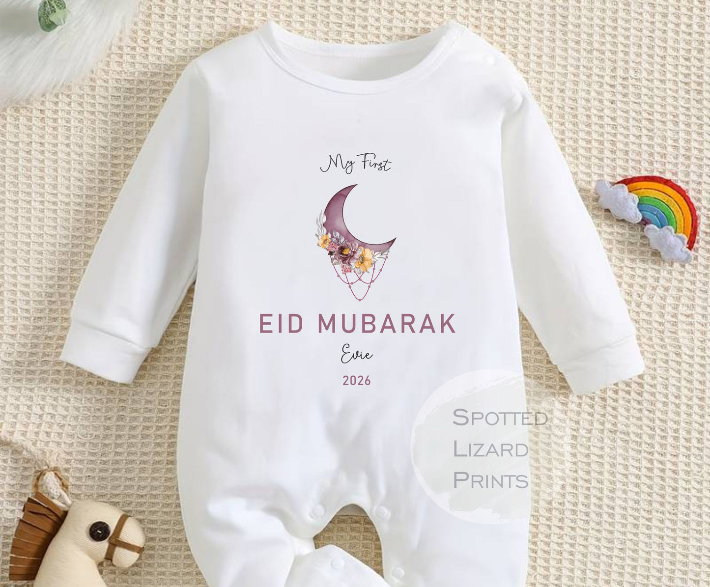 My First Eid Personalised Baby - First Eid sleepsuit - 1st Eid Gift - Ramadan Baby Outfit