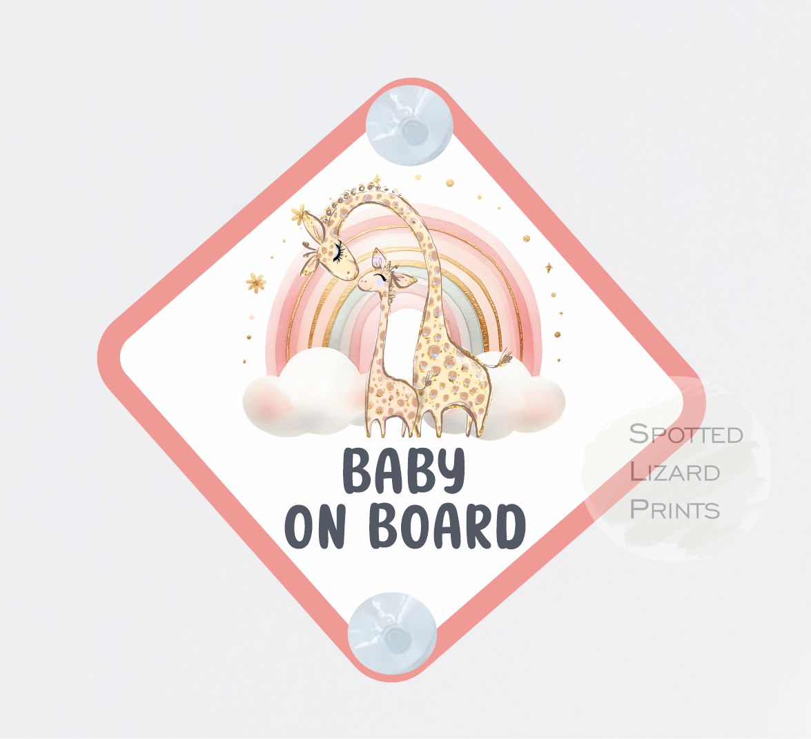 Giraffes Baby on Board Car Sign - Baby on Board | Child on Board