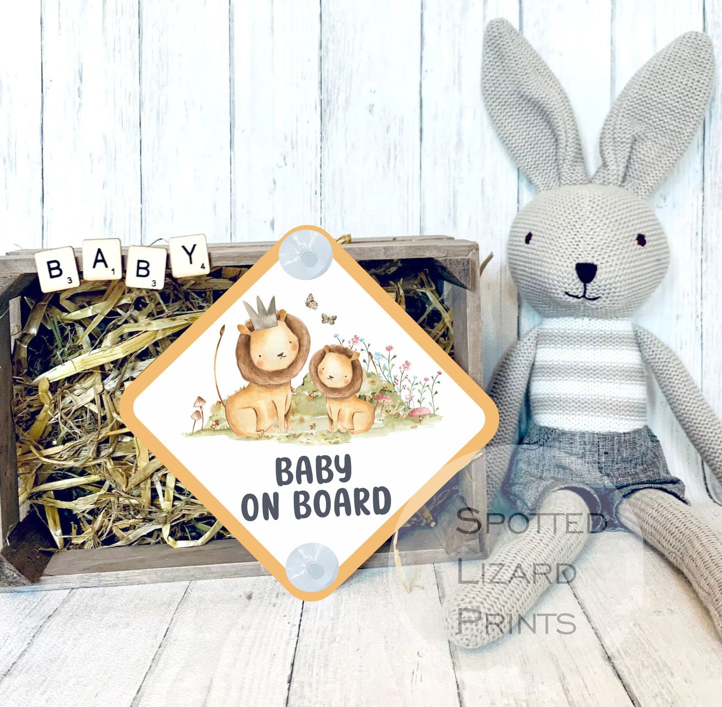Lions Baby on Board Car Sign - Baby on Board | Child on Board