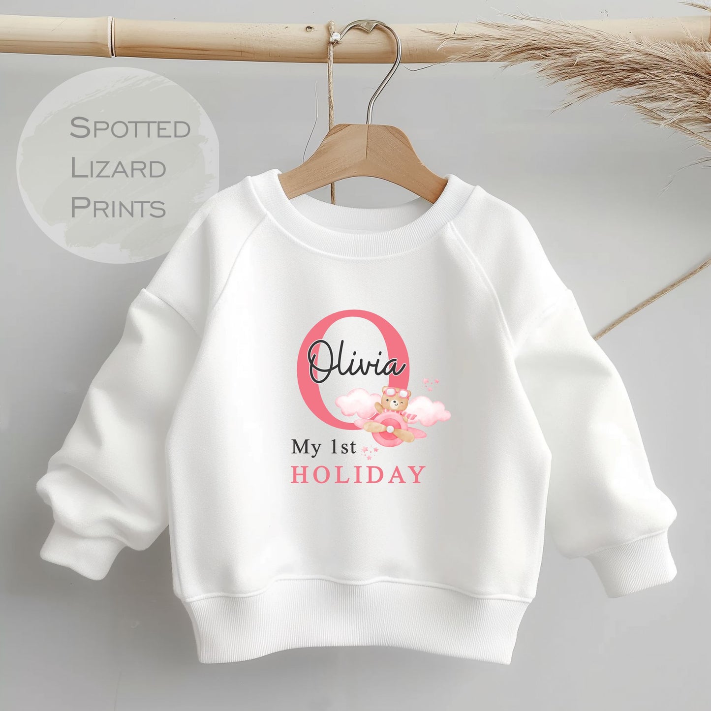 My first flight. Personalised clothing for a first time flyer.