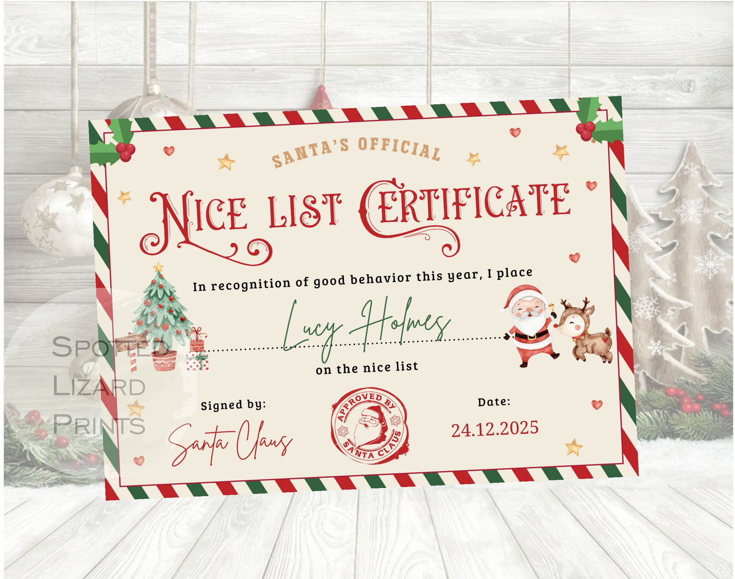 Download Santa certificate