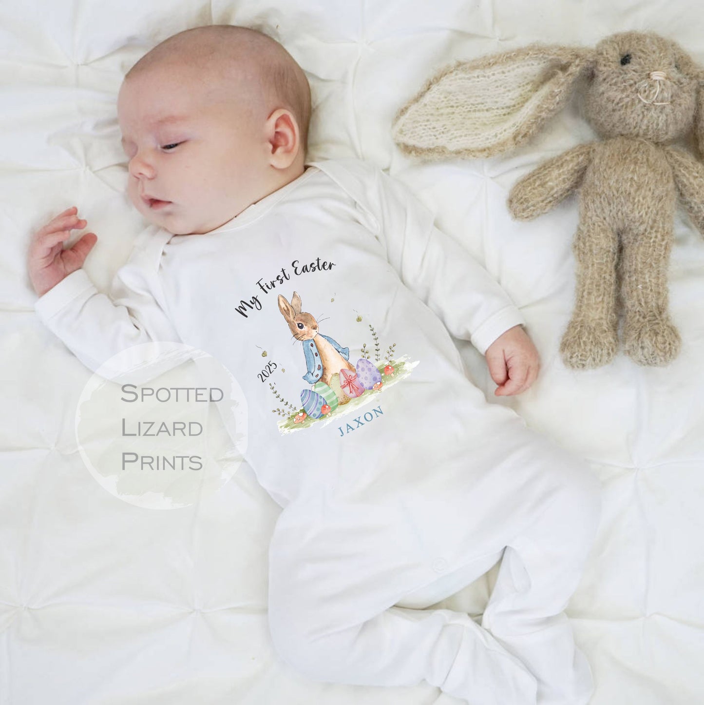 Personalised My First Easter Sleepsuit Baby Girl / Boy Outfit First Easter 1st Easter - Easter