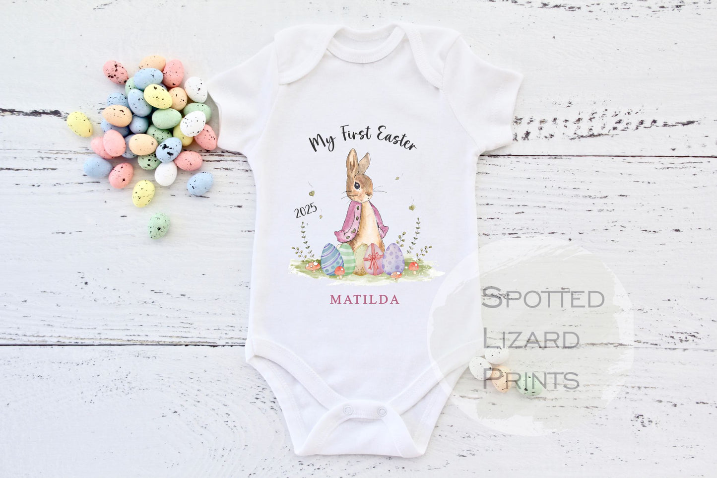 Personalised My First Easter Sleepsuit Baby Girl / Boy Outfit First Easter 1st Easter - Easter