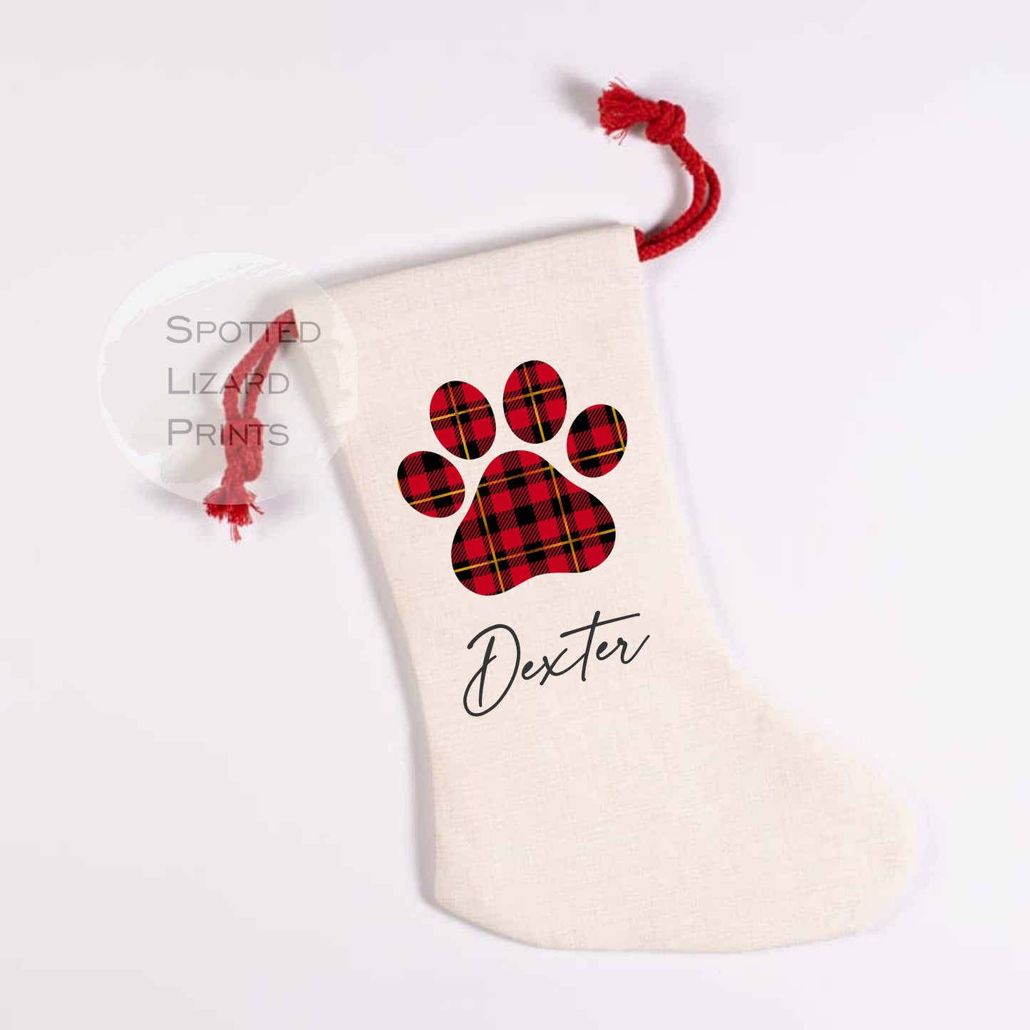pet paw print stocking